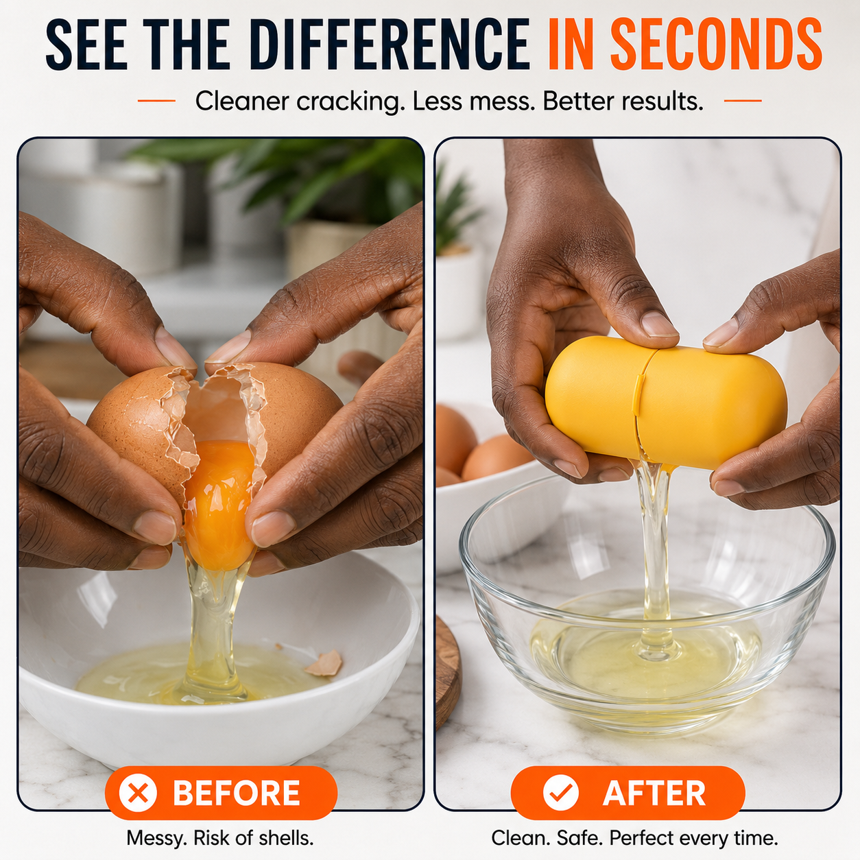 Smart Egg Cracker in use